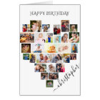 Heart Photo Collage Giant Personalised Birthday