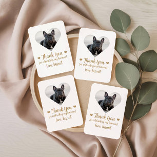 Heart Photo Dog Wedding Favour Playing Cards