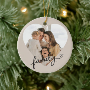 Heart Photo Family Ornament – Personalised