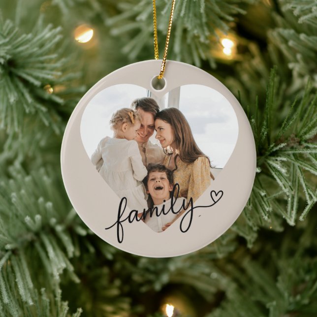 Heart Photo Family Ornament – Personalised (Tree)