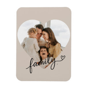 Heart Photo Family Personalised  Magnet