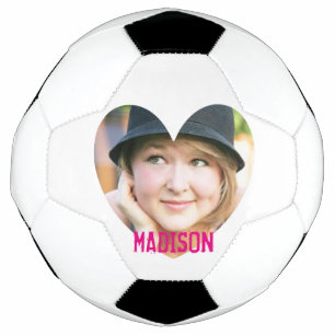 Heart photo frame custom design soccer ball
