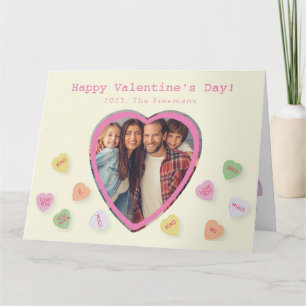 Heart Photo Happy Valentine's Day Candy Hearts  Card