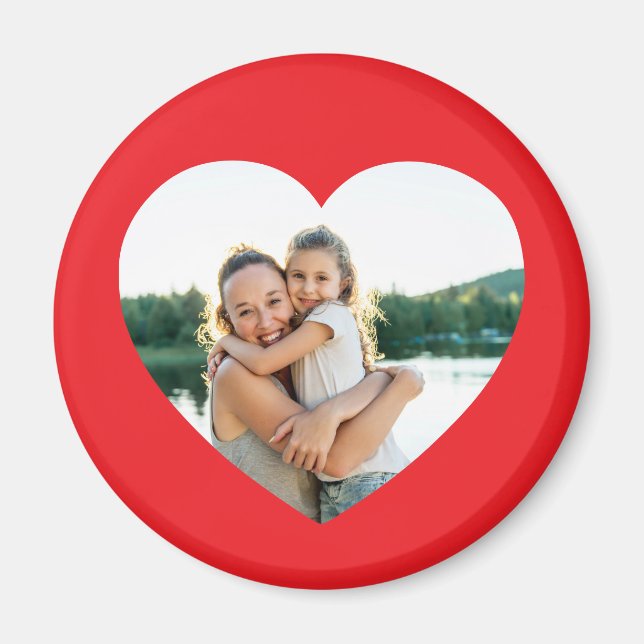 Heart Photo Red Magnet (Front)