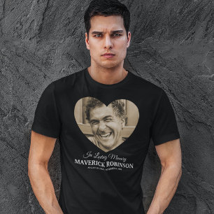 Heart Photo Remembrance Memorial T-Shirt