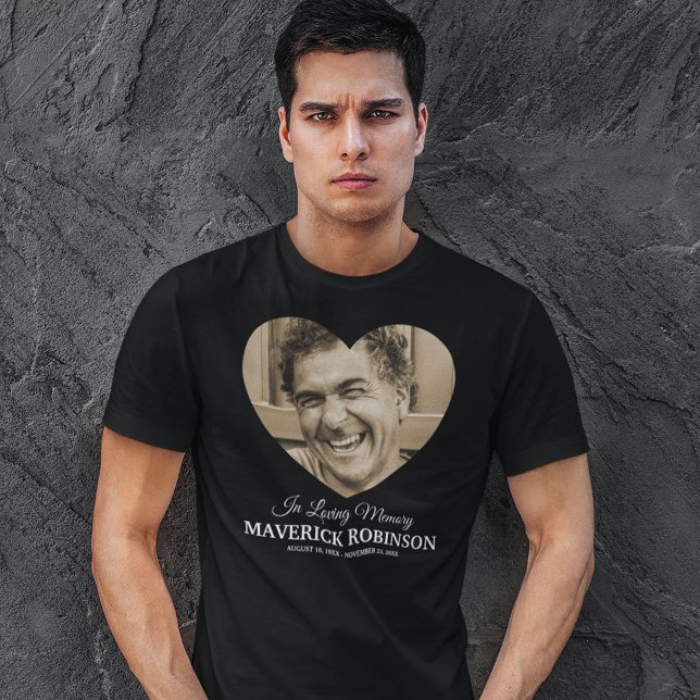Heart Photo Remembrance Memorial T-Shirt (Creator Uploaded)
