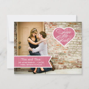 Heart     Photo Save the Date Announcement