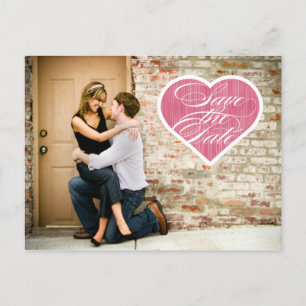 Heart Photo Save the Date Postcard