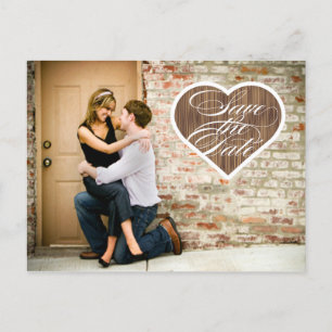 Heart Photo Save the Date Postcard