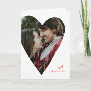Heart Photo Valentine's Day Card - Red