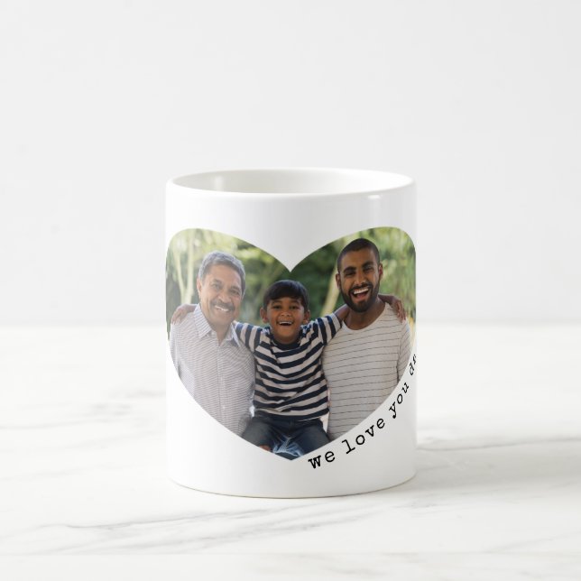 Heart Photo We love you Dad or Mum Coffee Mug (Center)