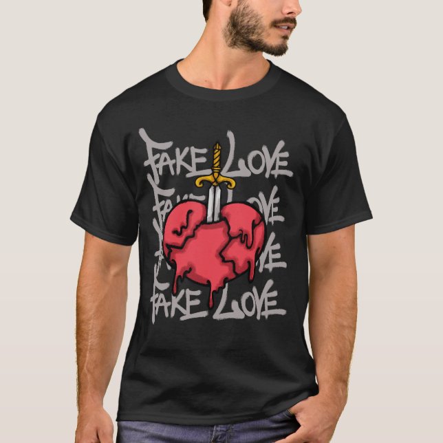 heart pierced by a sword streetwear T-Shirt (Front)