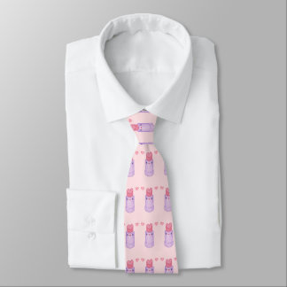 Heart Pink Lipstick Kawaii  Tie