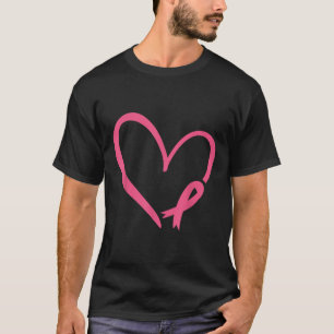 Heart Pink Ribbon Breast Cancer Awareness Month Wo T-Shirt
