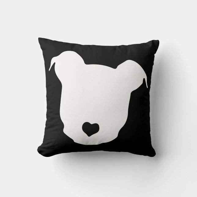 Heart ♥ Pit Bulls Cushion (Front)