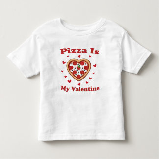 Heart Pizza Is My Valentine Lovely Valentines Day Toddler T-Shirt