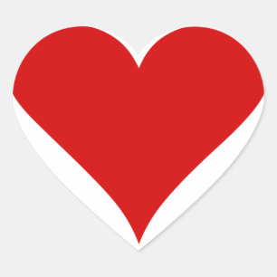 Heart Playing Card Shape Valentine's Day Heart Sticker