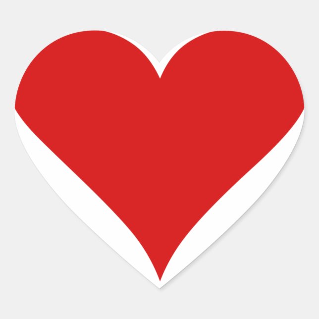 Heart Playing Card Shape Valentine's Day Heart Sticker (Front)