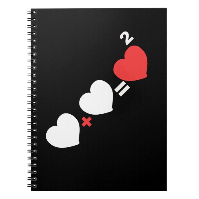 Heart Plus Heart Love Math Notebook (Front)
