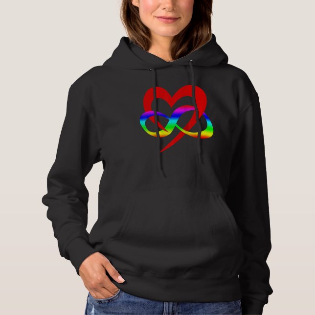 Heart Polyamory Symbol Lgbt Flag Colour Pride Love Hoodie (Front)