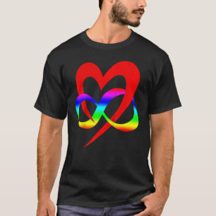 Heart Polyamory Symbol LGBT Flag Colour Pride Love T-Shirt