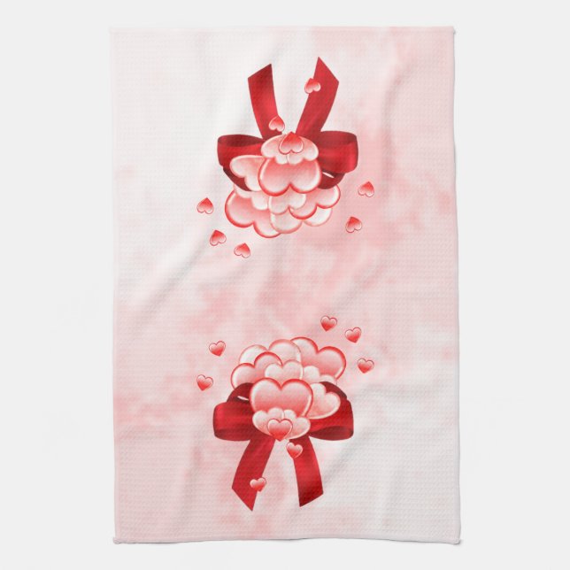 Heart Posey Tea Towel (Vertical)