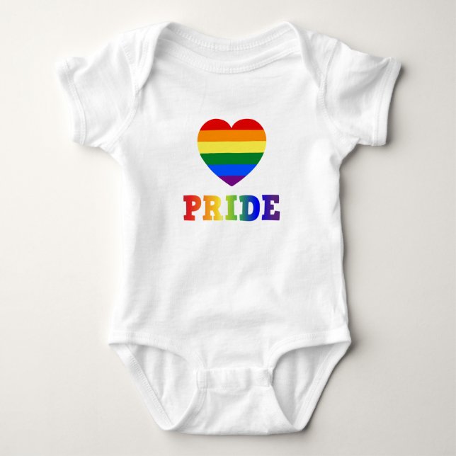 Heart Pride Baby Bodysuit (Front)