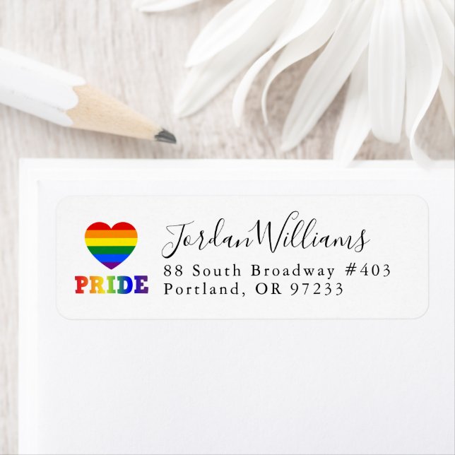 Heart Pride Return Address Label (Insitu)