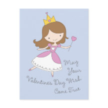 Heart Princess Valentine Postcard