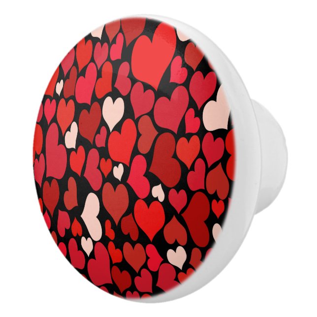 Heart Print Ceramic Knob (Right)