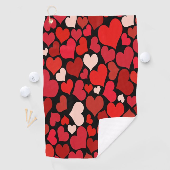 Heart Print Golf Towel (InSitu)
