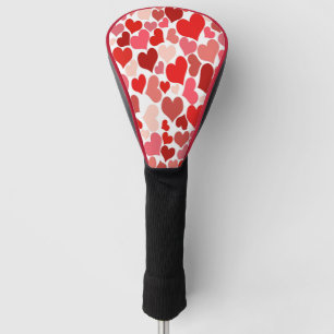 Heart Print Red and Pink Golf Head Cover