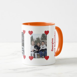 Heart Proud Godmother Love Personalize Photos Name Mug