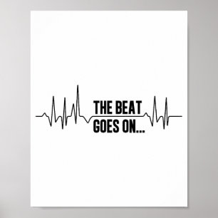 Heart Pulse, Egk And Heartbeat With The Beat Goes Poster
