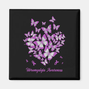 Heart Purple Ribbon Fibromyalgia Awareness Warrior Magnet