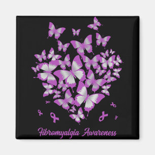 Heart Purple Ribbon Fibromyalgia Awareness Warrior Magnet