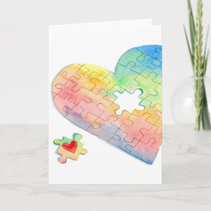 Heart Puzzle Holiday Card
