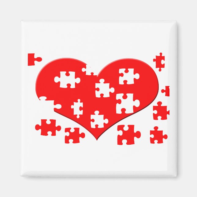 Heart Puzzle Magnet (Front)