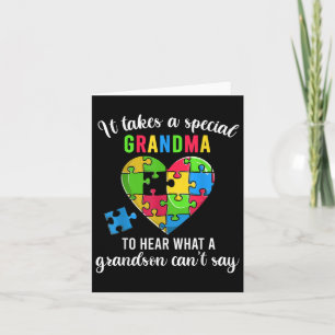 Heart Puzzle Shirt, Grandma Autism Awareness Card