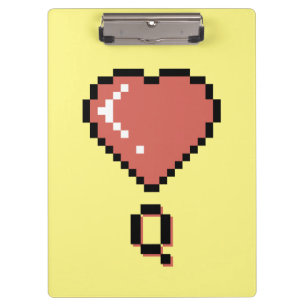 Heart queen black outline clipboard