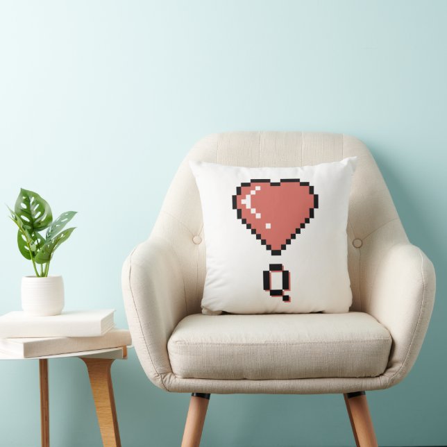 Heart queen black outline cushion (Chair)