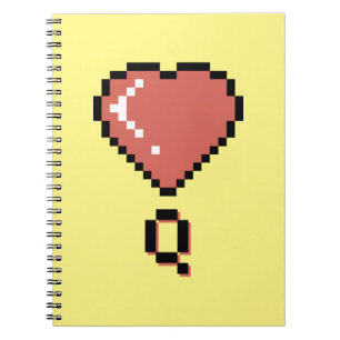 Heart queen black outline notebook