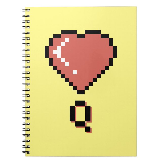 Heart queen black outline notebook (Front)