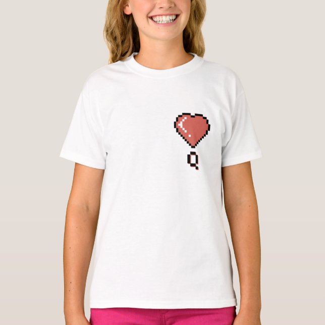 Heart queen black outline T-Shirt (Front)