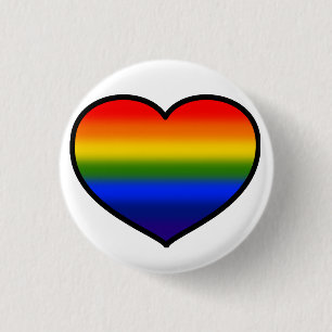 (Heart) Rainbow button