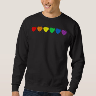 Heart Rainbow Lgbt Gay Lesbian Bisexual Transgende Sweatshirt