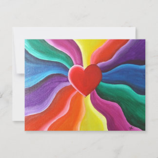 Heart & rainbow Postcard