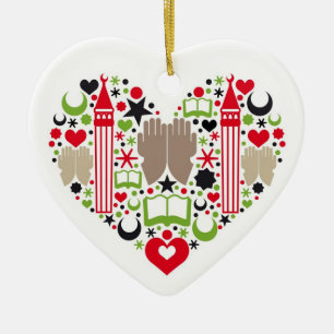 Heart Ramadan Ceramic Tree Decoration