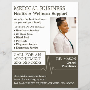 Heart Rate, General Practitioner, Nurse, Medical Flyer
