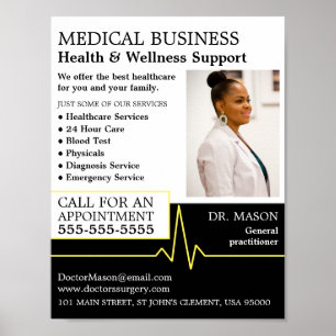 Heart Rate, General practitioner, Nurse, Medical Poster